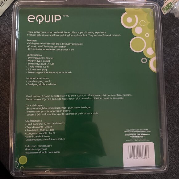 Equip Active Noise Reduction Headphones Brand New in Sealed Box. - Picture 2 of 2